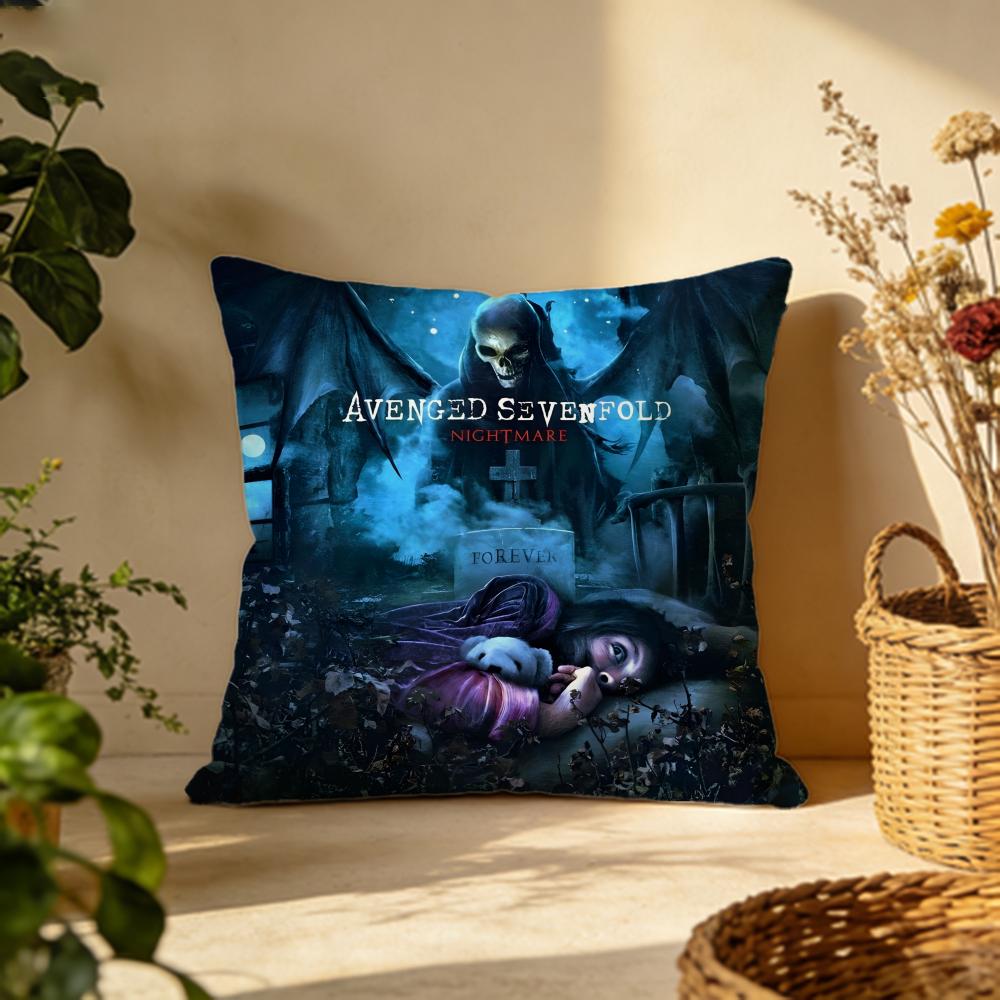 Fashion AAvenged Sevenfolded Cushion Cover Versatile DoubleSided Pillow Case Fit for Sofa Bed Car Daily Decor
