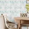Green and White Peel and Stick Wallpaper Boho Contact Paper Leaf Self-Adhesive Removable Wallpaper Herringbone Wallpaper For Kid