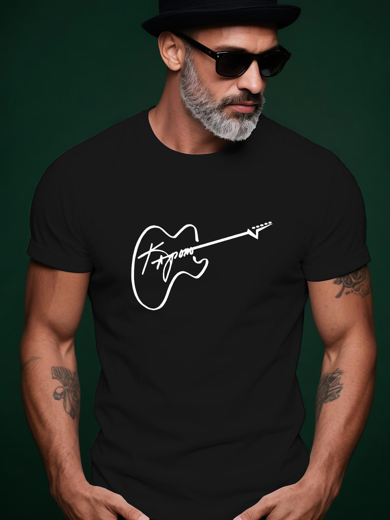 Graffiti English Guitar Trendy Streetwear Summer Casual R... XXXXL