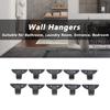 10Set with Screws Hooks for Hanging Black Coat Hooks Hanging Wall Hooks  Entrance