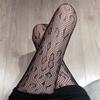 Women Sexy Leopard Fishnet Stocking Mesh Tights Print Punk Stretch Pantyhose Ladies Fashion Hollow Thigh High Slim Black Hosiery