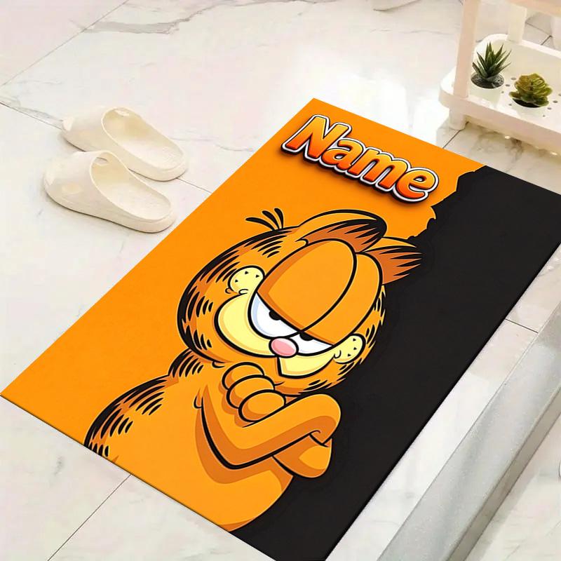 Custom Name Grumpy Orange Comic Character Carpet for Playroom Bedroom Living Room Sofa Home Decor,kids Game Area Rug Non-slip Floor Mat
