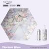 32-Rib Women’s Folding Umbrella: Dual-use for Sun & Rain, UV Protected, Colored Coating, Enlarged, Reinforced & Thickened.
