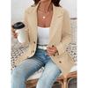 2025 Autumn Winter Women's Solid Color Corduroy Blazer Coat Fashion Outerwear for Europe America