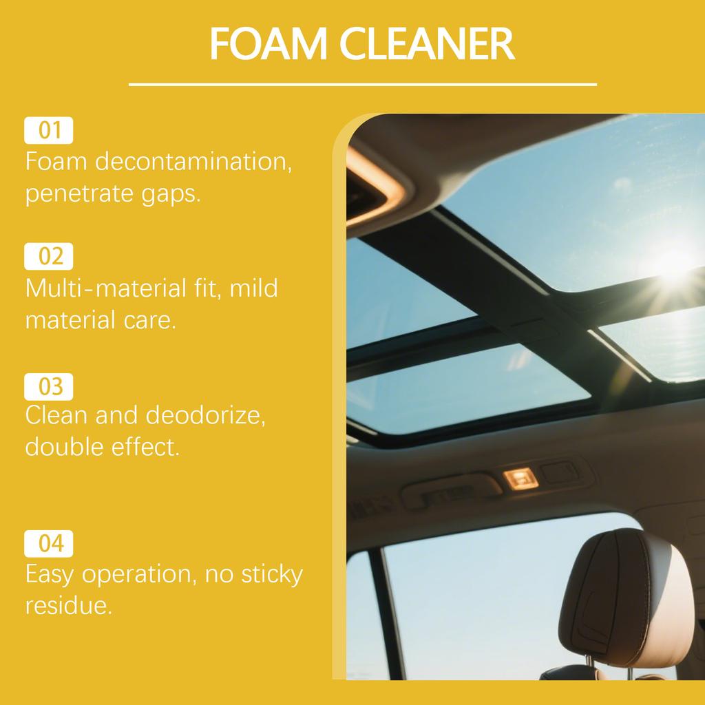 Car Foam Cleaner, Interior Cleaner, Multi-functional Foam Spray, Suitable For Car Steering Wheels And Seats,150ml