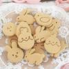 8Pcs Cookies Cutter Rabbit Egg Dough Stamp Plastic 3D Bunny Cartoon Pressable Biscuit Mold Easter Kitchen Baking Pastry Bakeware