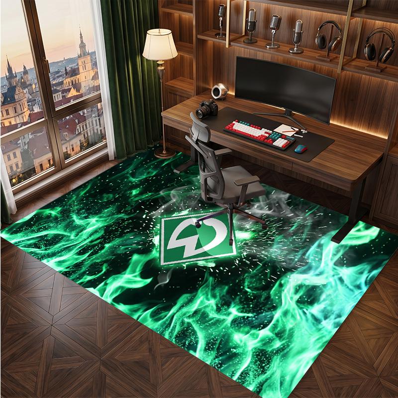Werder Bremen Fußball Print Kristall-Samt Teppich, Bequemer Wasserabsorbierender Rutschfester Innenboden Teppich