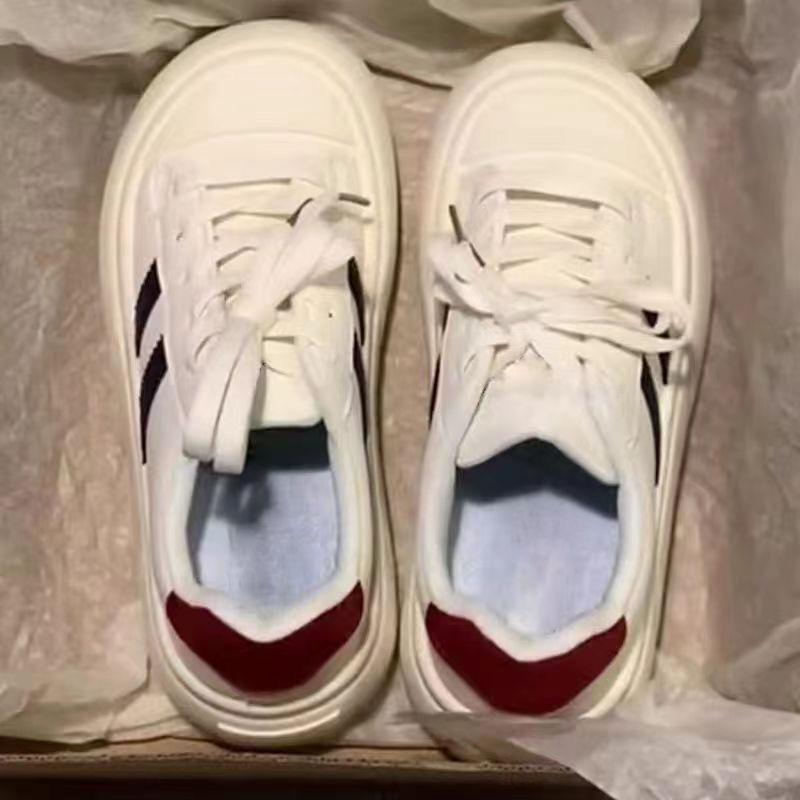 

Ретро универсальные туфли Tide Little White женские весенние и осенние новые туфли на платформе с большой головой туфли для хлеба обувь Board 40