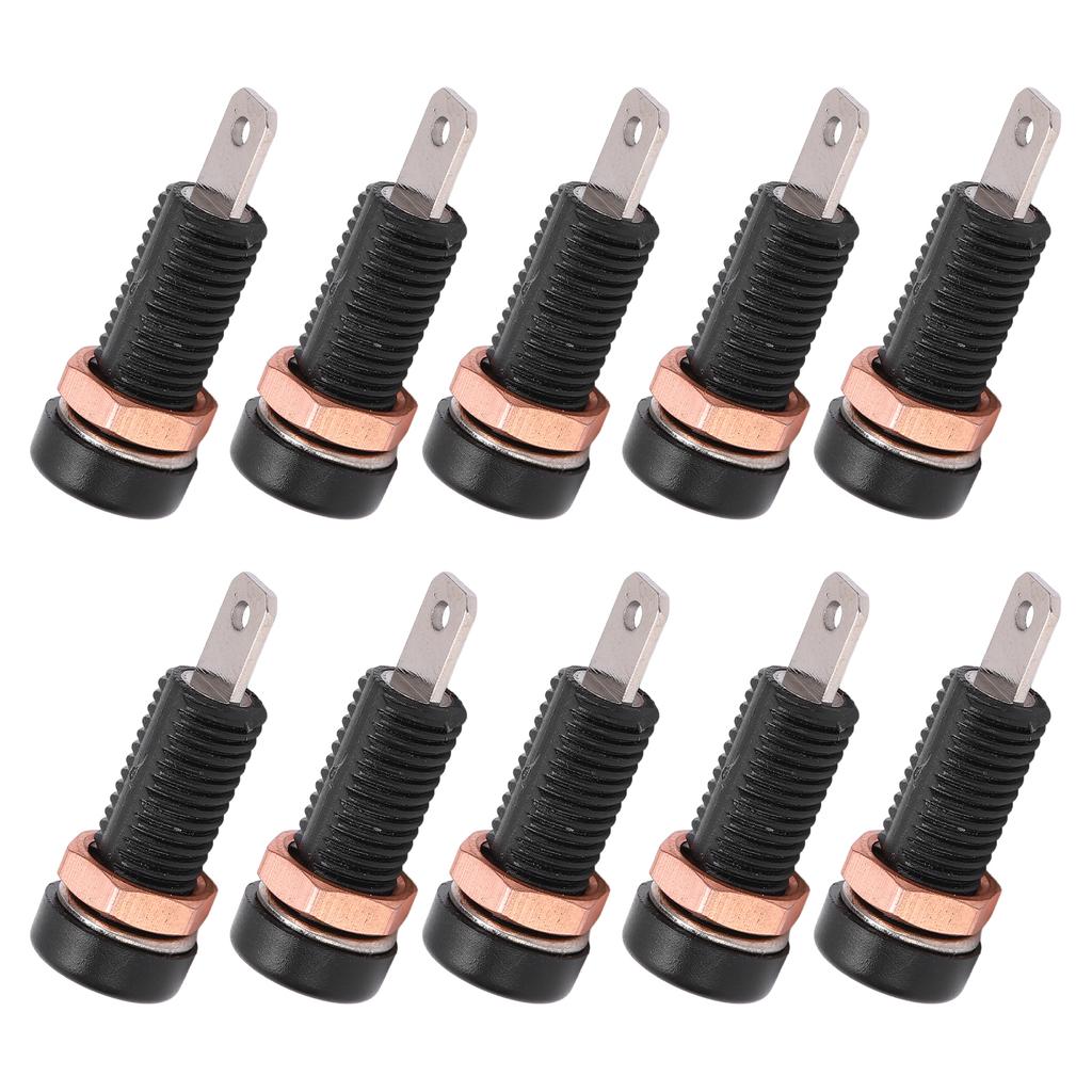 10pcs 4mm Banana Jack Socket Mount Binding Post Connector Adapter Panel for Electronic Instrument