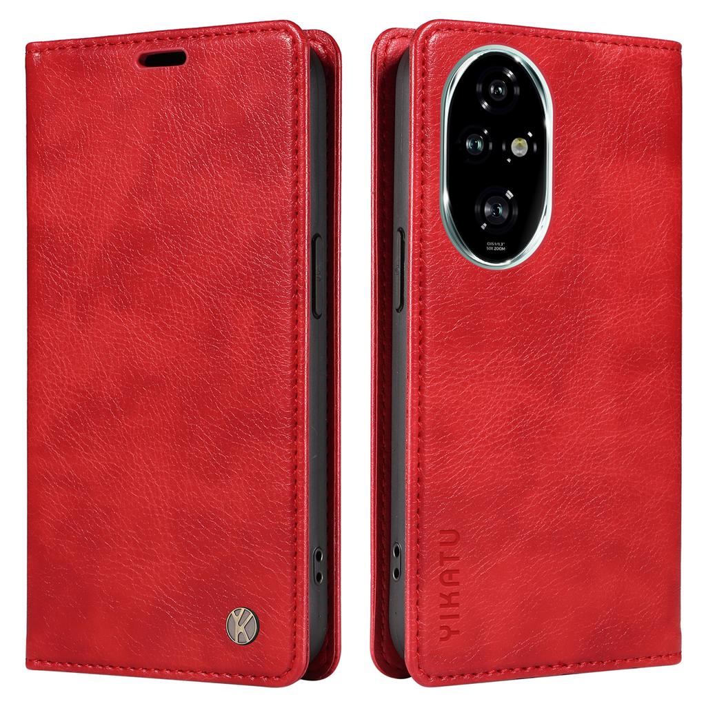 YIKATU YK-006 For Honor 200 Pro 5G Case Litchi Texture Leather Phone Cover with Wallet