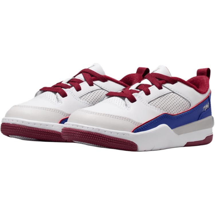 Jordan Flight Court Comfortable Versatile Sports Durable Low Top Kids Basketball Shoes Kids sneaker White IM3365151
