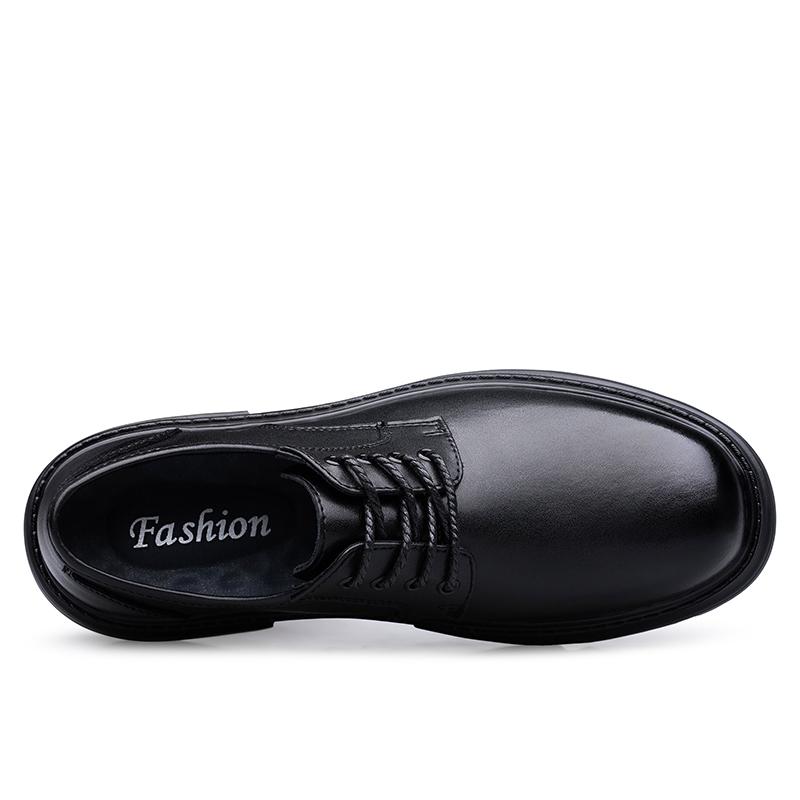 Fashion Designer Men's High-quality Black Thick Soled Shoes Men's Genuine Leather Oxford Shoes Outdoor Lightweight Casual Shoes