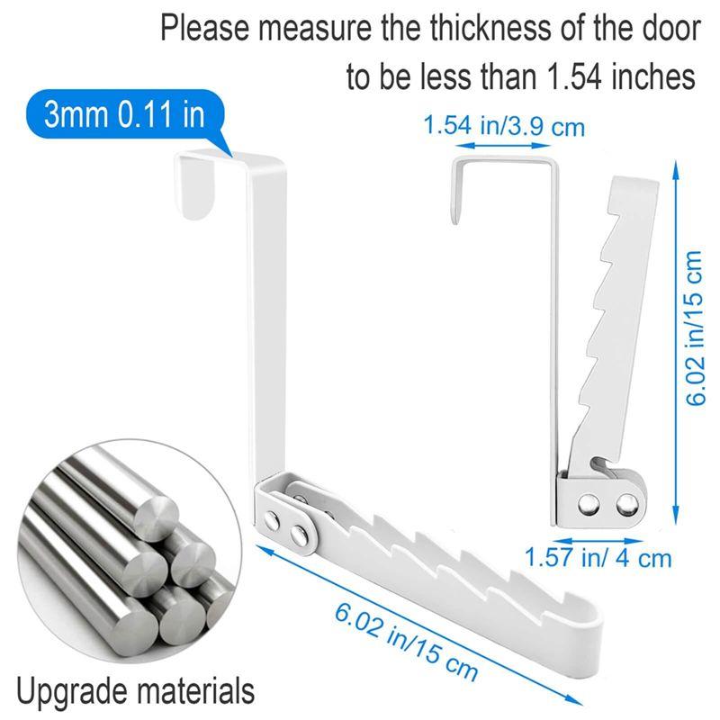 M-Modern-2 Pack Over The Door Hooks Hanger, Sturdy Foldable Over Door Drying Rack For Clothes, Coats, And Towels