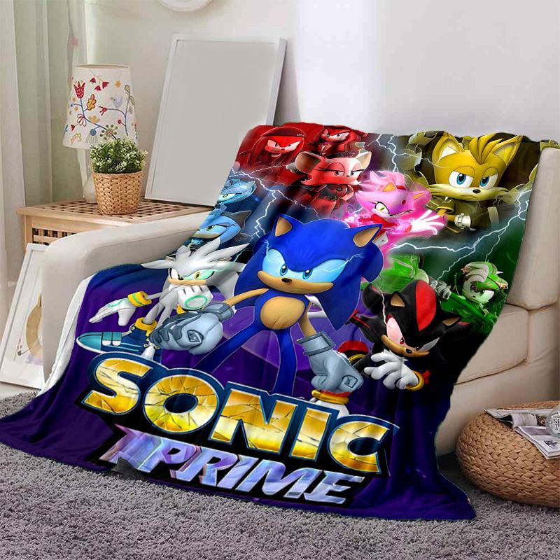1 stuks Sonic the Hedgehog Sonic Deken, Zachte Plaid Dekens voor Bank, Sofa .B075