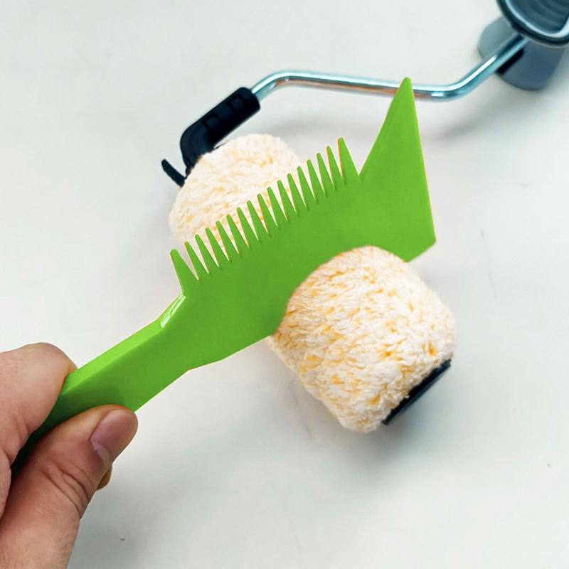 Flexible Plastic Putty Scraper Paint Brush Cleaner and Stirring Stick Set For Construction DIY Home Renovations Projects