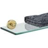 Gold Glass Shelf Glass Wall Mount Tempered Glass Shower Storage  Indoor