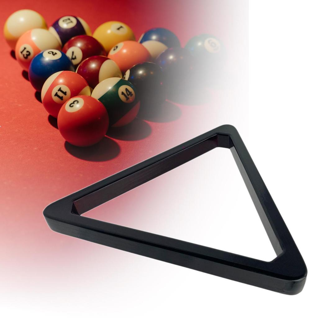 Table Pool Ball Rack, Wooden Billiard Stand Sturdy Practical Supplies, Flat Triangle
