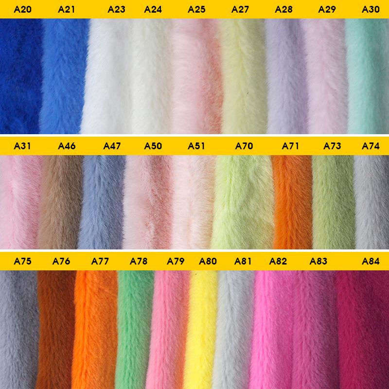 Material Pluș Iepure Rex Imitație 5mm - Opțiuni Multicolor pentru Jucării, Îmbrăcăminte, Perne