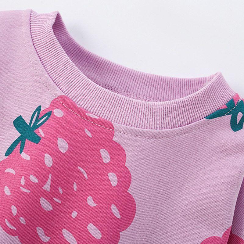 Malwee Girls' Sweatshirt, New Autumn and Winter Style, European and American Style, Super Nice-Looking Printed Children's Long-Sleeved Pullover Top