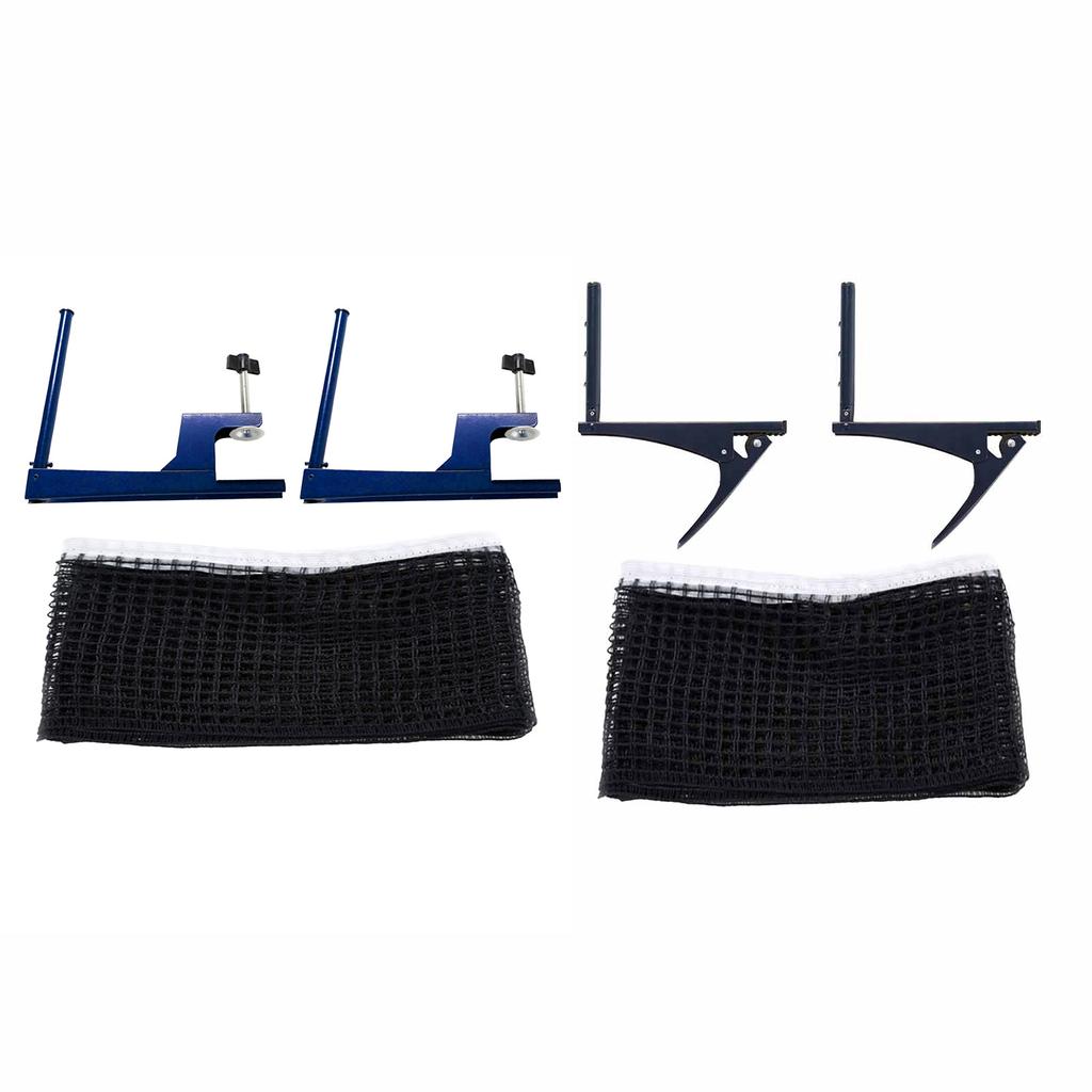 Folding Pingpong Mesh Net Clip Indoor and Outdoor Table Tennis Net and Post Set for Training Competition Game Playing