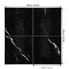 4Pcs Black (Dark Coffee) Self Adhesive Floor Decals Marble Tile Stickers  for Stairs