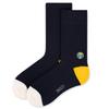 SNOOZY Volleyball Embroidered Socks (Navy Yellow)