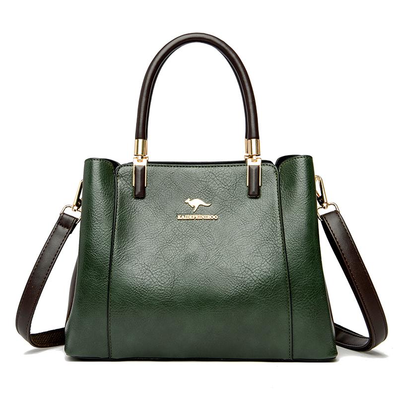 Large Capacity 3 Layer Design Women's Handbags Designer Shoulder Crossbody Bags High Quality PU Leather Ladies Casual Tote Bag