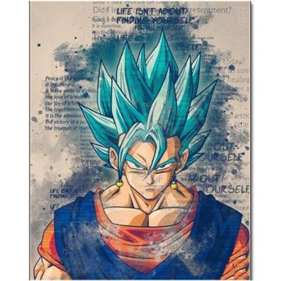 Full 5D Diy Diamond Painting Cartoon Saiyan Embroidery Cross Stitch Home Decor Handmade Gift