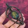 Tree Of Life Copper Chrysocolla Pendant Rainbow Moonstone Pendant Copper Wire Wrapped Jewelry