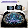 Cyber Axolotl Mandala Pattern Bedding,Quilt Set Quilt Cover Pillowcase Home Birthday Gift (1 * duvet cover + 2 * pillowcase, without core)