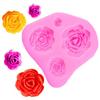 Silicone  Valentine's Day Rose Flower Heart Shape Chocolate Cake Baking Tool