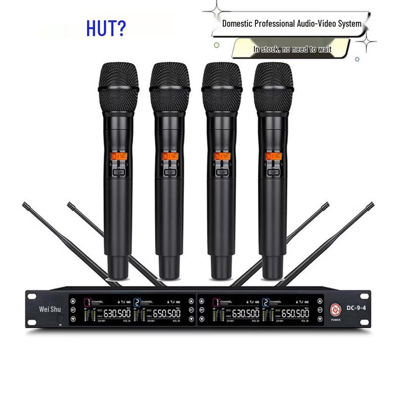 

HUST DC-9-4 Wireless One-to-Four Handheld Microphone System (CN version)