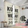 2pcs 2D Flat Printing Curtains Kitchen Like A Pig Polyester Without Electricity Festive Curtains for Entryway Room Parties