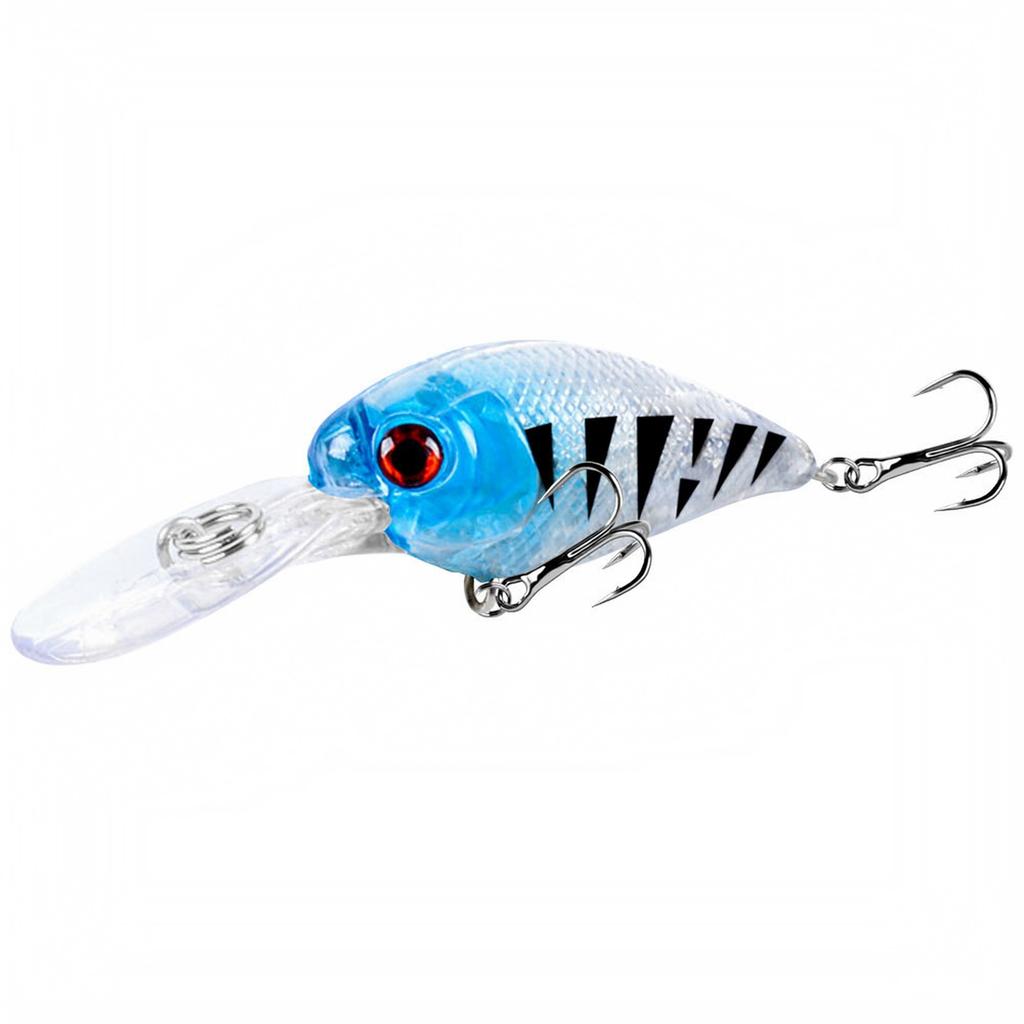 Fishing Floating Crankbait with Rattles, Lifelike Fish Pattern for and Trout