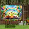 Rainbow Book & Pencil Photo Booth Backdrop, First Day of School Party Decor
