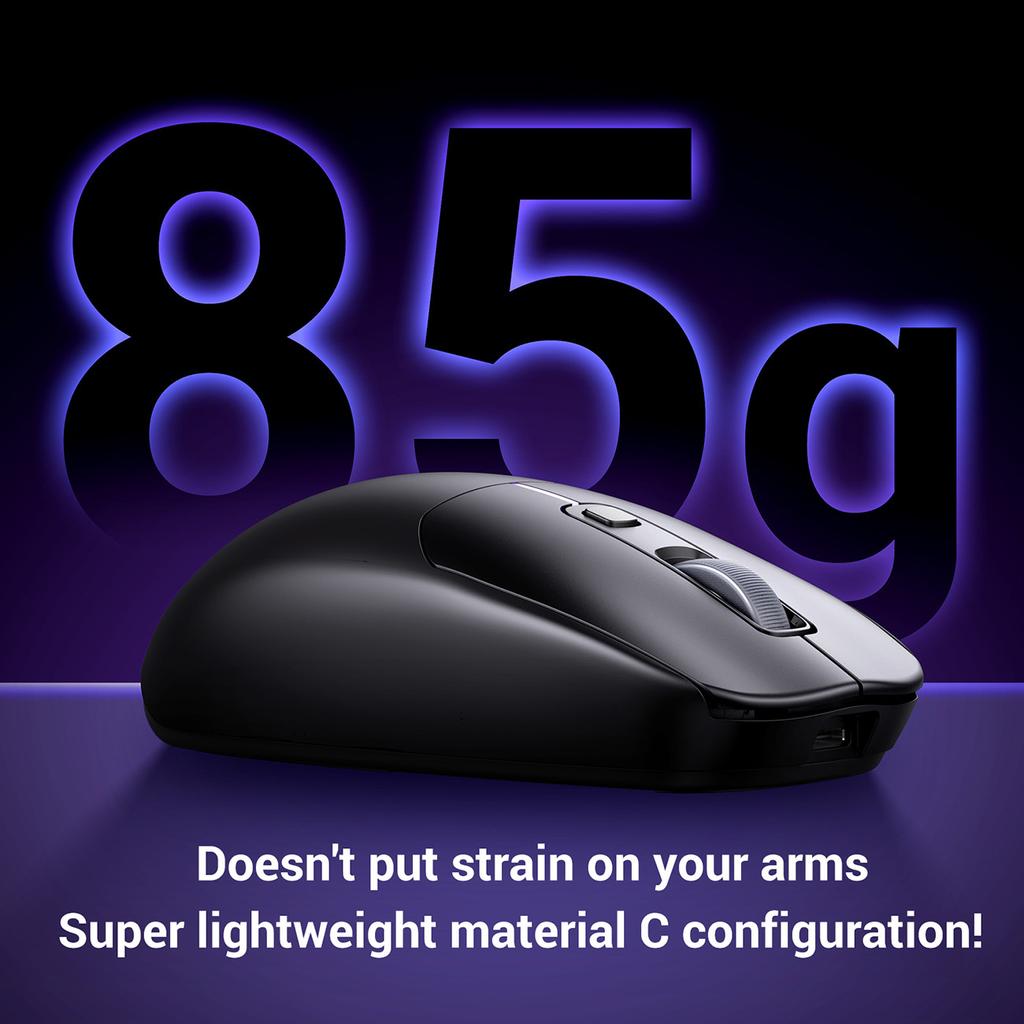 Ugreen Black Dual Connectivity Wireless Mouse MU103 with Bluetooth 5.0 & 2.4GHz Compatibility