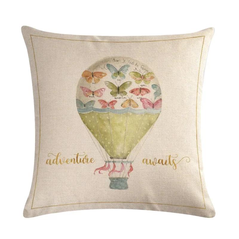 Modern Spring Paris Pillows Case Decor Home Bird Flower Pillowcase 40X40 Cm Garden Chair Pillow Pillowcases For Pillows 45X45