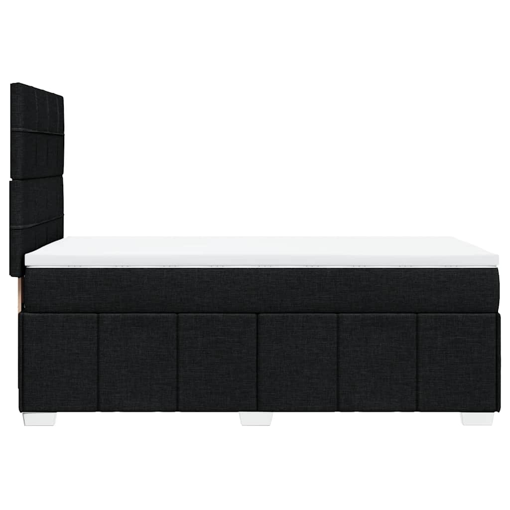 Box Spring Bed with Mattress Black 90 x 190 cm Fabric