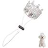 Tiara Brillante Dorada/Plateada Cordón Ajustable Sombreros para Mascotas Corona Caliente para Mascotas Atrezo para Fotos