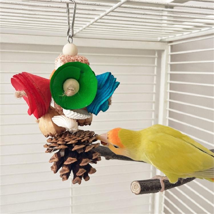Small Bird Chew Resistances Beaks Grinding Toy Parakeets Chew Molar Hangable Toy