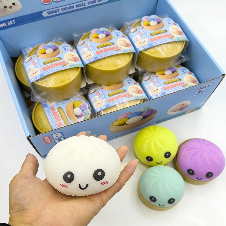 New Colorful Dumpling Squishes Stress Balls Reusable Low Rebound Decompression Toys Dough Ball Unique Home Decoration Gifts