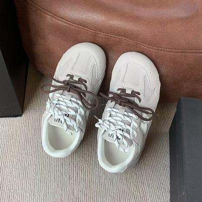 Mesh Forrest Gump Shoes Women's Spring 2025 New Retro Flat-bottomed Versatile Sports Training Shoes Breathable Casual Board Shoes