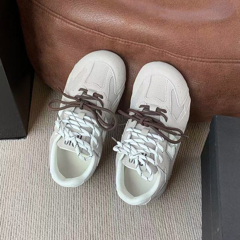 Mesh Forrest Gump shoes women's spring 2025 new retro flat-bottomed versatile sports training shoes breathable casual board shoes