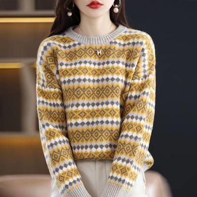 Koreanische Pullover O Hals Pullover Frauen Pullover kurze lose stricken neue Herbst und Winter Langarm Bodenbildung Pullover weibliche Tops