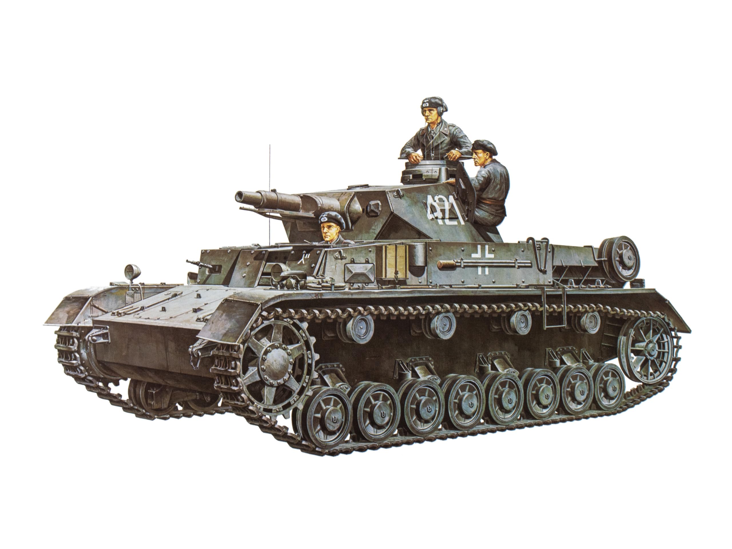 

Tamiya 1/35 Серия военных миниатюр №. 96 немецких армейских танков Pz.Kpfw. IV Ausf.. D Пластиковая модель 35096