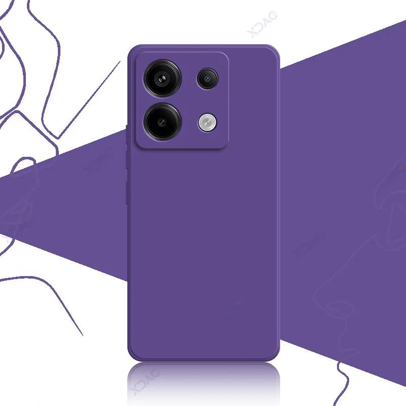 Śliczne kwadratowe silikonowe etui z płynnym silikonem do Xiaomi POCO X6 Pro Neo 5G Luksusowe miękkie etui na telefon POCOX6 X6Pro X6Neo Coque