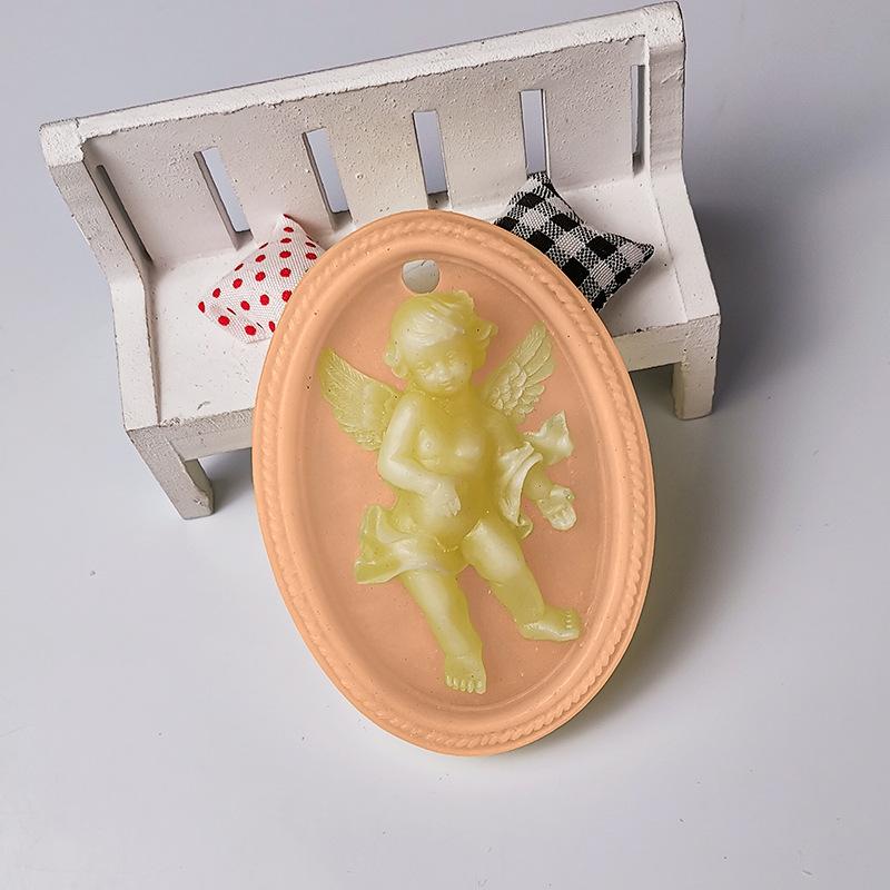 Soap Cake Decoration Candle Mold Wings Angel Label Mold Plaster Clay Fondant Chocolate Silicone Mold Tool
