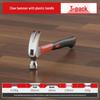 One-Piece Claw Hammer, Non-Slip Handle, Nail-Absorbing, Ideal for Woodworking and Household Use.