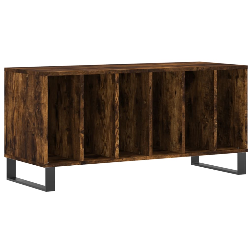 Record Cabinet Smoked Oak 100x38x48 cm Wood Based Panel