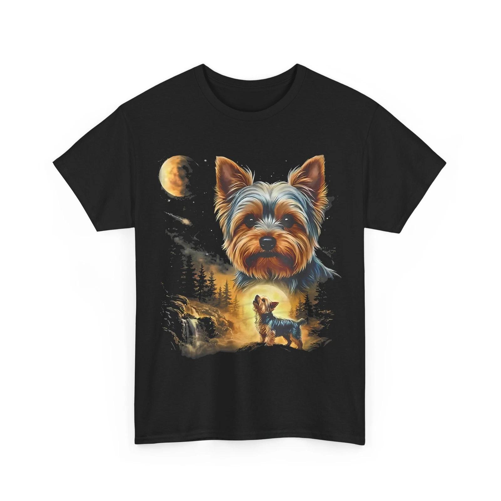 Yorkie Howling to The Moon Vintage T-Shirt XL